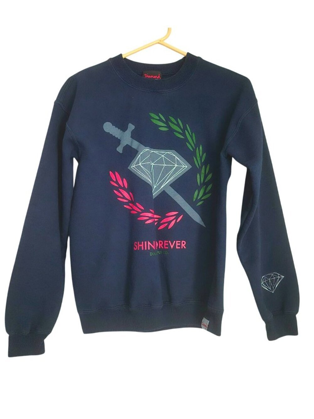 Diamond Supply Co. Sweatshirt Shine Forever Navy Crewneck Small